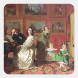 The Rev. and Mrs Palmer-Lovell with their daughter Square Sticker