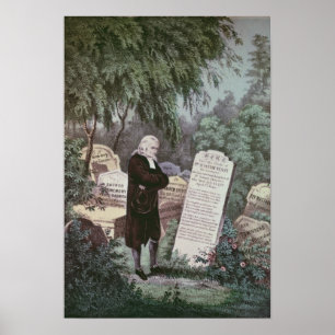 The Rev. John Wesley visiting his mother's grave Poster