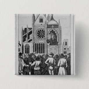 The Reverend Dr. Shaw Preaching 15 Cm Square Badge