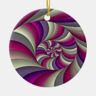 The reversable coil ceramic tree decoration