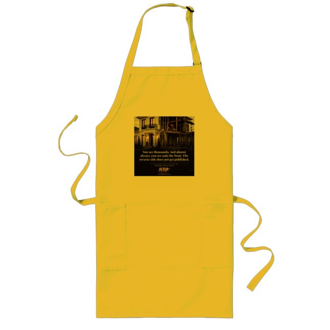 The Reverse Side Book Quote Long Apron (Front)