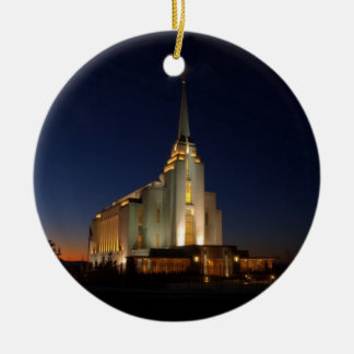 The Rexburg LDS Temple Ceramic Ornament