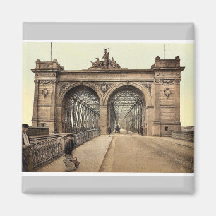 The Rhine Bridge, Mannheim, Baden, Germany rare Ph Magnet