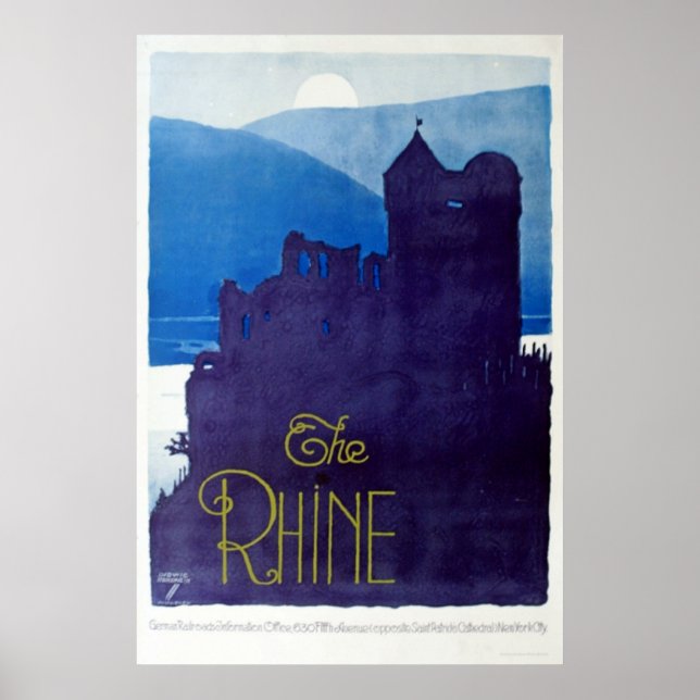 The Rhine | Vintage Germany Travel Poster (Front)
