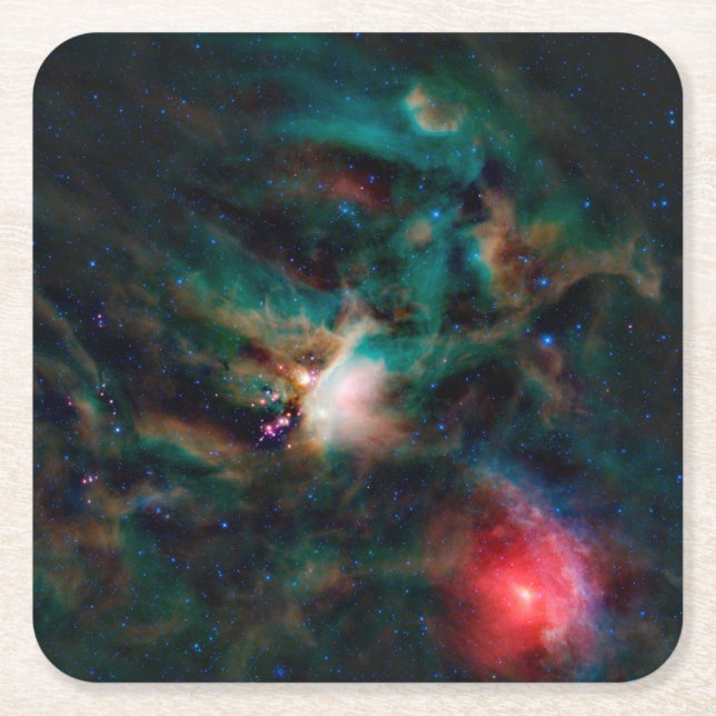 The Rho Ophiuchi Cloud Complex. Square Paper Coaster (Front)