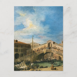 The Rialto Bridge from the South by Canaletto Postcard