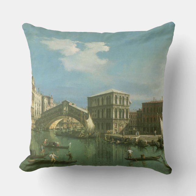 The Rialto Bridge, Venice Cushion (Front)