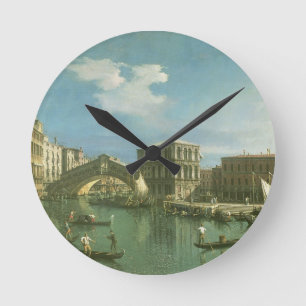 The Rialto Bridge, Venice Round Clock