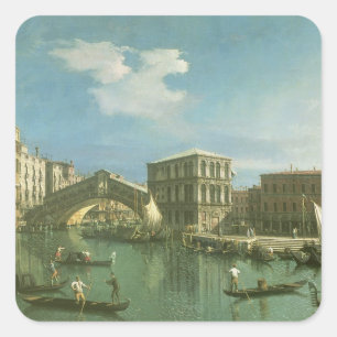 The Rialto Bridge, Venice Square Sticker