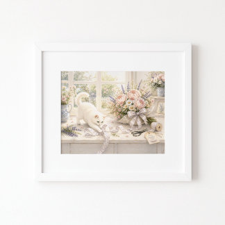 The Ribbon Thief Watercolor Art Print