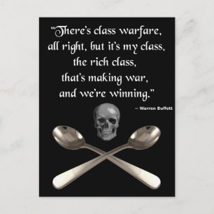 The rich are winning the class warfare postcard