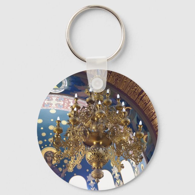 The rich decoration of the Orthodox Cathedral Key Ring (Front)