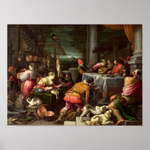 The Rich Man and Lazarus, 1590-95 Poster