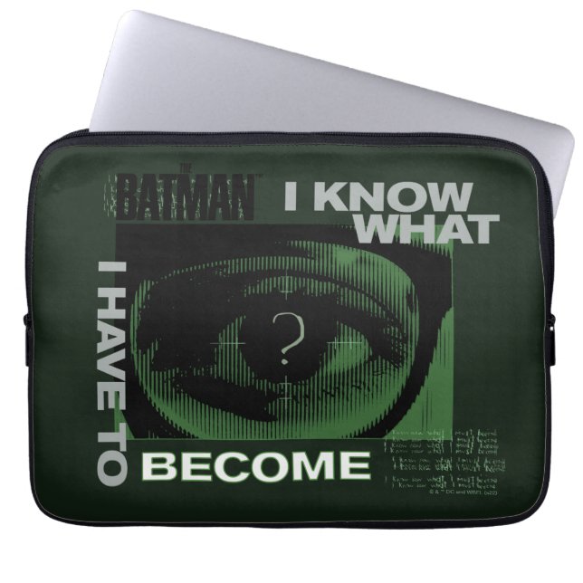 The Riddler "I Know What I Have To Become" Laptop Sleeve (Front)