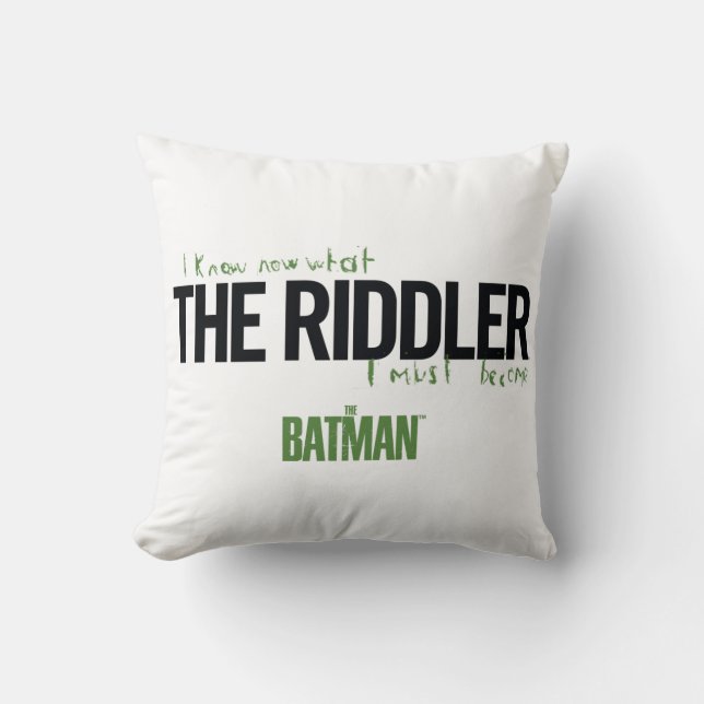 The Riddler - I Know What I Must Become Cushion (Front)