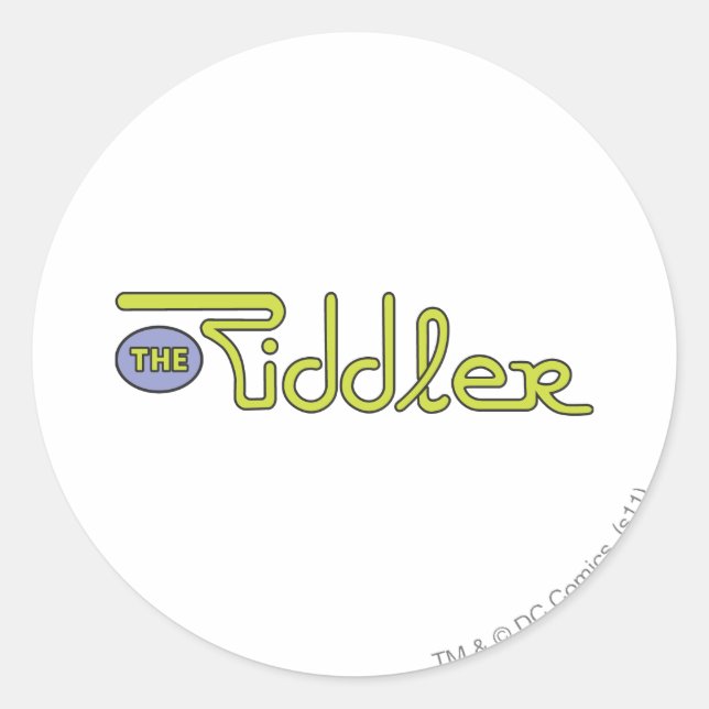 The Riddler Logo Green Classic Round Sticker (Front)