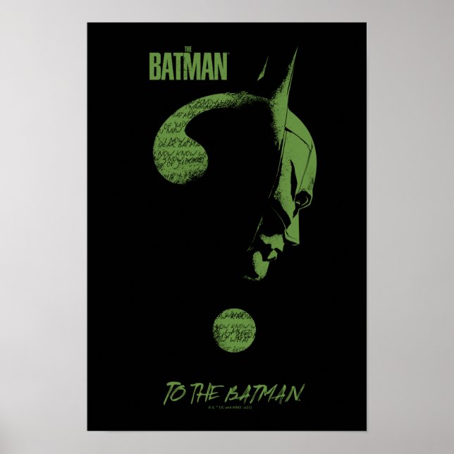 The Riddler "To The Batman" Question Mark Poster (Front)