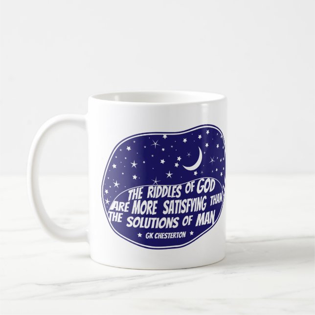The Riddles of God - GK Chesterton Coffee Mug (Left)