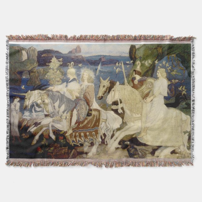 The Riders of the Sidhe Throw Blanket (Front)