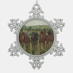 The Riders Snowflake Pewter Christmas Ornament