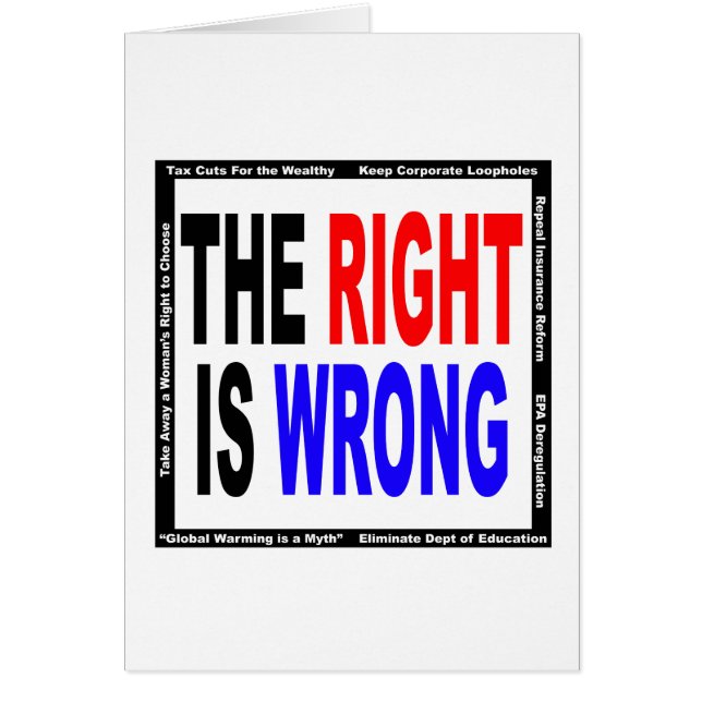 The Right Is Wrong (Front)