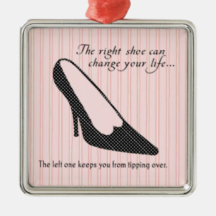 The Right Shoe - Pink Metal Ornament