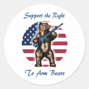 The Right to Arm Bears Classic Round Sticker