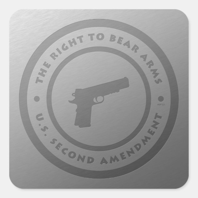 The Right To Bear Arms Square Sticker (Front)