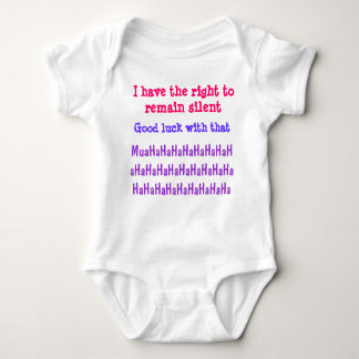 The right to remain silent baby bodysuit