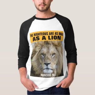 THE RIGHTEOUS ARE AS BOLD AS A LION, CHRISTIAN T-Shirt