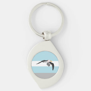 The Rime of the Ancient Mariner Albatross Skull Key Ring