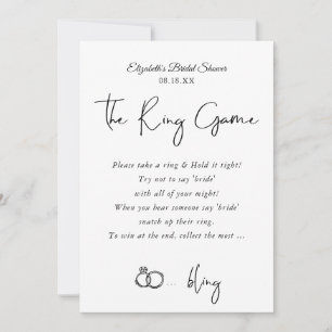 The Ring Game Bridal Shower Game Invitation