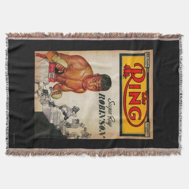 The Ring Magazine Cover 2 Throw Blanket (Front)