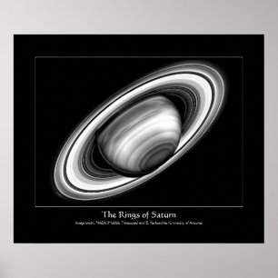 The Rings of Gas Giant Saturn - solar system image Poster