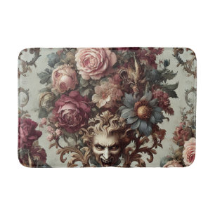 🌺 The Riot to Bloom – Gothic Baroque Floral Bath Mat