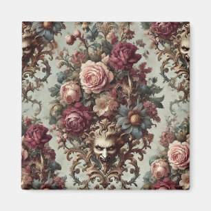 🌺 The Riot to Bloom – Gothic Baroque Floral Magnet