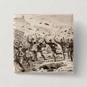 The Riots in Belfast 15 Cm Square Badge