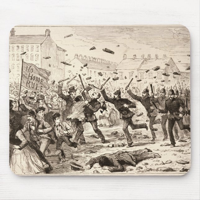 The Riots in Belfast Mouse Pad (Front)