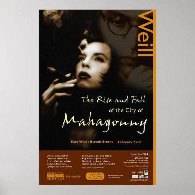 The Rise and Fall of the City of Mahagonny Poster (Front)