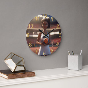 The Rise of the Brown-Skinned Netball Girl Large Clock
