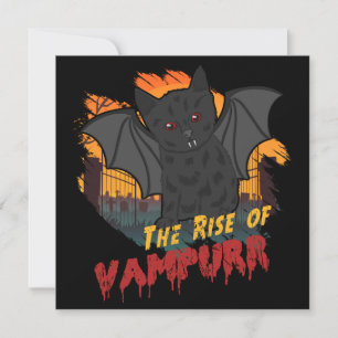 The Rise of Vampurr - Parody Cat Kitty Halloween T Invitation