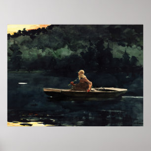 The Rise watercolor painting by Winslow Homer Poster