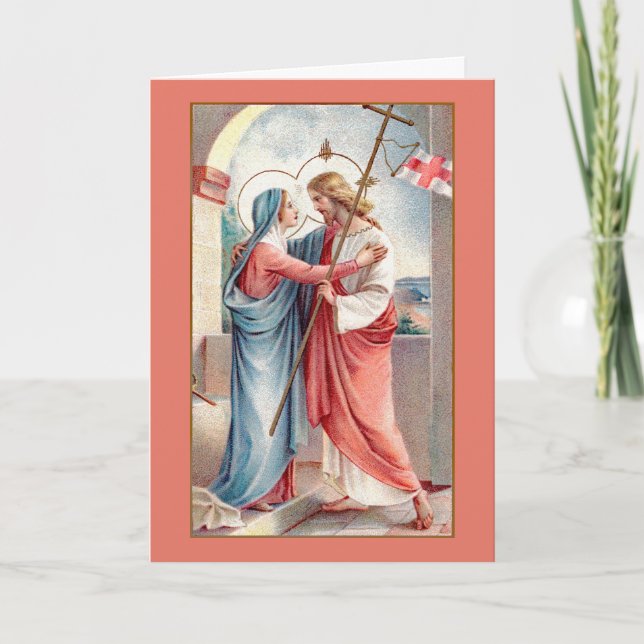 The Risen Christ Greets His Mother (MH01) Card (Front)