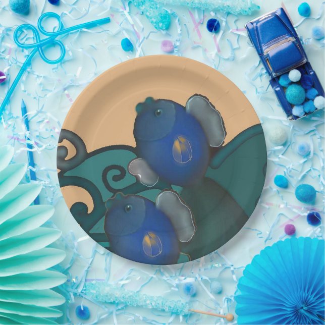 The rising fishes paper plate (Party)