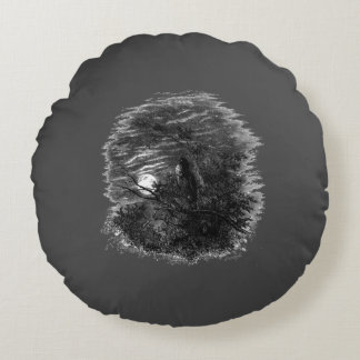 The Rising Moon - Round Cushion