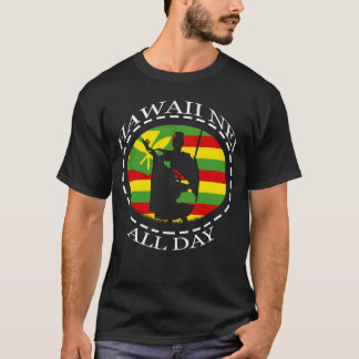 The Rising Sun King Kamehameha Kanaka Maoli Flag T-Shirt