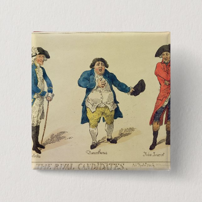 The Rival Candidates 15 Cm Square Badge (Front)