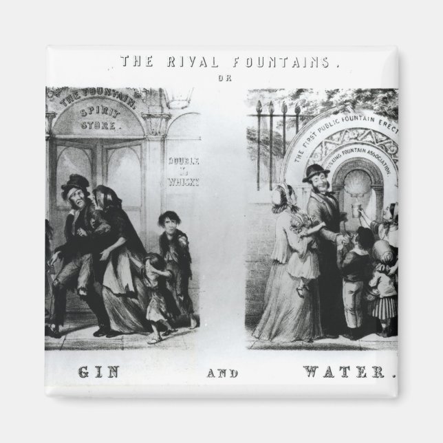 The Rival Fountains or Gin and Water Magnet (Front)