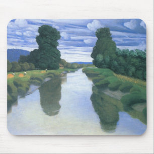 The River at Berville by Felix Vallotton, Fine Art Mouse Pad
