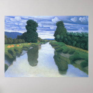 The River at Berville by Felix Vallotton, Fine Art Poster
